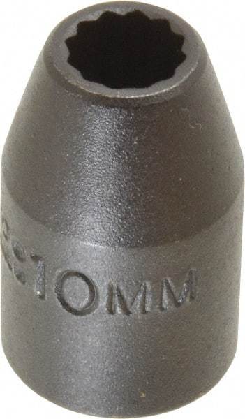Proto - 1/2" Drive 10mm Standard Impact Socket - 12 Points, 1-1/2" OAL - Exact Tool & Supply