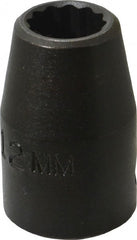 Proto - 1/2" Drive 12mm Standard Impact Socket - Exact Tool & Supply