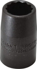 Proto - 1/2" Drive 15mm Standard Impact Socket - 12 Points, 1-1/2" OAL - Exact Tool & Supply