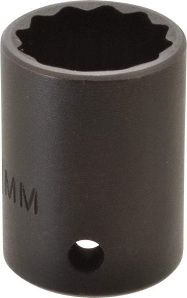 Proto - 1/2" Drive 21mm Standard Impact Socket - 12 Points, 1-1/2" OAL - Exact Tool & Supply