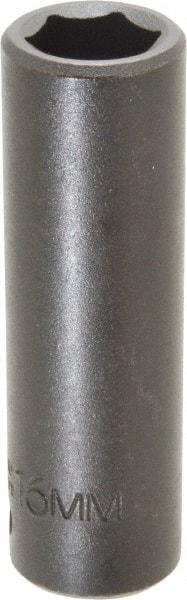 Proto - 1/2" Drive 16mm Deep Impact Socket - 6 Points, 3-1/4" OAL - Exact Tool & Supply