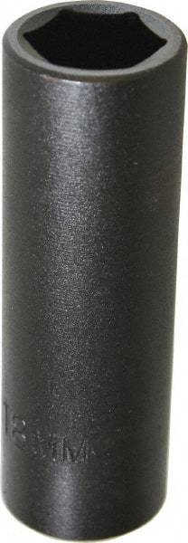 Proto - 1/2" Drive 18mm Deep Impact Socket - 6 Points, 3-1/4" OAL - Exact Tool & Supply