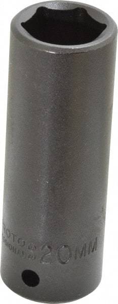 Proto - 1/2" Drive 20mm Deep Impact Socket - 6 Points, 3-1/4" OAL - Exact Tool & Supply