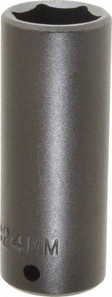 Proto - 1/2" Drive 24mm Deep Impact Socket - 6 Points, 3-1/2" OAL - Exact Tool & Supply