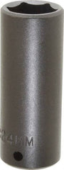 Proto - 1/2" Drive 24mm Deep Impact Socket - 6 Points, 3-1/2" OAL - Exact Tool & Supply