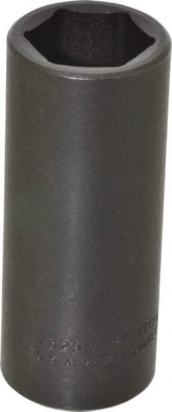 Proto - 1/2" Drive 25mm Deep Impact Socket - 6 Points, 3-1/2" OAL - Exact Tool & Supply