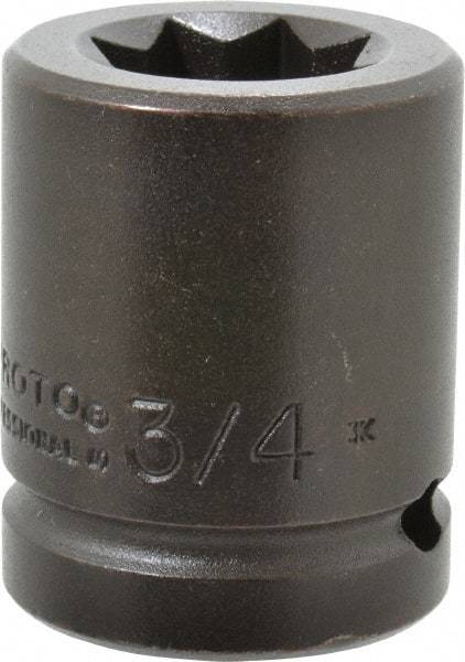 Proto - 3/4" Drive 3/4" Standard Impact Socket - 8 Points, 1-15/16" OAL - Exact Tool & Supply