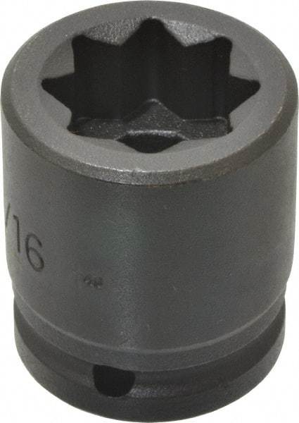 Proto - 3/4" Drive 15/16" Standard Impact Socket - 8 Points, 2-1/16" OAL - Exact Tool & Supply