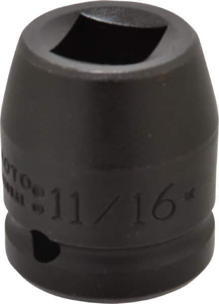Proto - 3/4" Drive 11/16" Standard Impact Socket - 4 Points, 1-7/8" OAL - Exact Tool & Supply