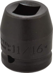 Proto - 3/4" Drive 11/16" Standard Impact Socket - 4 Points, 1-7/8" OAL - Exact Tool & Supply