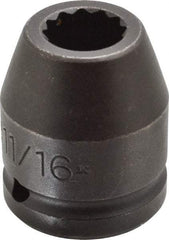 Proto - 3/4" Drive 11/16" Standard Impact Socket - 12 Points, 1-15/16" OAL - Exact Tool & Supply