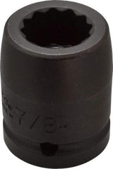 Proto - 3/4" Drive 7/8" Standard Impact Socket - 12 Points, 2" OAL - Exact Tool & Supply