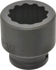 Proto - 3/4" Drive 1-1/2" Standard Impact Socket - 12 Points, 2-3/8" OAL - Exact Tool & Supply