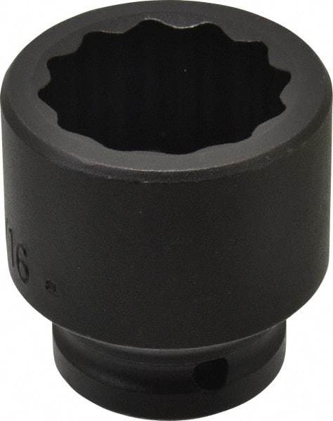 Proto - 3/4" Drive 1-9/16" Standard Impact Socket - 12 Points, 2-7/16" OAL - Exact Tool & Supply