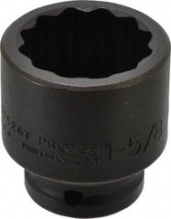 Proto - 3/4" Drive 1-5/8" Standard Impact Socket - 12 Points, 2-7/16" OAL - Exact Tool & Supply