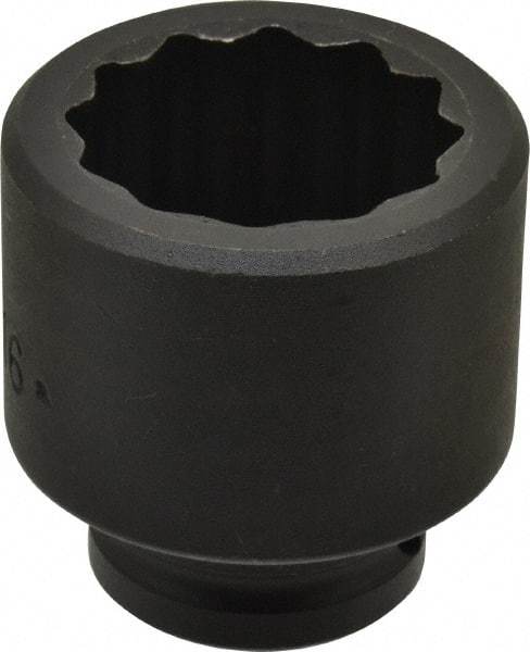 Proto - 3/4" Drive 1-11/16" Standard Impact Socket - 12 Points, 2-5/8" OAL - Exact Tool & Supply