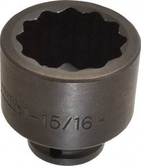 Proto - 3/4" Drive 1-15/16" Standard Impact Socket - 12 Points, 2-13/16" OAL - Exact Tool & Supply