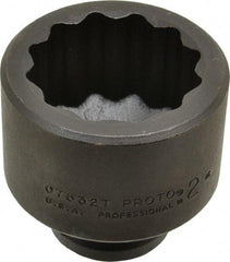 Proto - 3/4" Drive 2" Standard Impact Socket - 12 Points, 2-13/16" OAL - Exact Tool & Supply