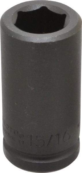 Proto - 3/4" Drive 15/16" Deep Impact Socket - 6 Points, 3-1/4" OAL - Exact Tool & Supply