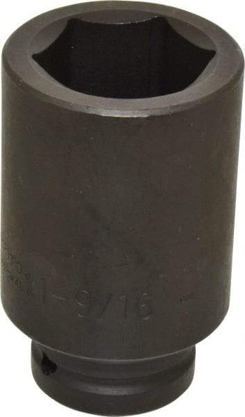 Proto - 3/4" Drive 1-9/16" Deep Impact Socket - 6 Points, 3-13/16" OAL - Exact Tool & Supply