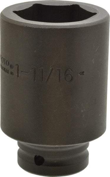Proto - 3/4" Drive 1-11/16" Deep Impact Socket - 6 Points, 3-7/8" OAL - Exact Tool & Supply