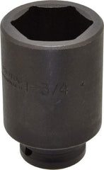 Proto - 3/4" Drive 1-3/4" Deep Impact Socket - 6 Points, 3-7/8" OAL - Exact Tool & Supply