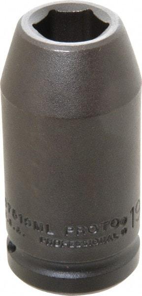 Proto - 3/4" Drive 19mm Deep Impact Socket - 6 Points, 3-1/4" OAL - Exact Tool & Supply