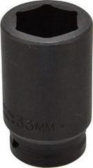 Proto - 3/4" Drive 33mm Deep Impact Socket - 6 Points, 3-1/4" OAL - Exact Tool & Supply