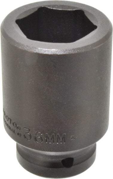 Proto - 3/4" Drive 36mm Deep Impact Socket - 6 Points, 3-1/4" OAL - Exact Tool & Supply