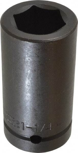 Proto - 1" Drive 1-1/4" Deep Impact Socket - 6 Points, 3-3/4" OAL - Exact Tool & Supply