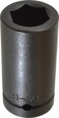 Proto - 1" Drive 1-1/4" Deep Impact Socket - 6 Points, 3-3/4" OAL - Exact Tool & Supply
