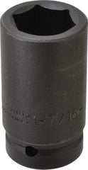 Proto - 1" Drive 1-7/16" Deep Impact Socket - 6 Points, 4" OAL - Exact Tool & Supply