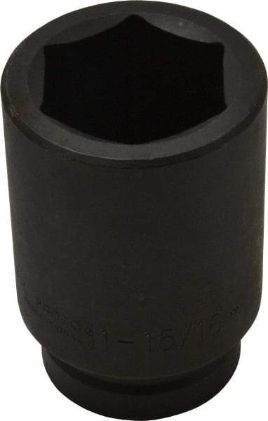 Proto - 1" Drive 1-15/16" Deep Impact Socket - 6 Points, 4-1/4" OAL - Exact Tool & Supply
