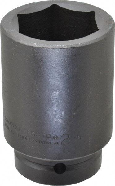 Proto - 1" Drive 2" Deep Impact Socket - 6 Points, 4-1/4" OAL - Exact Tool & Supply