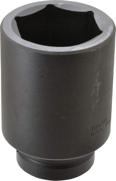 Proto - 1" Drive 2-1/4" Deep Impact Socket - 6 Points, 4-1/2" OAL - Exact Tool & Supply