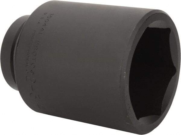 Proto - 1" Drive 2-3/4" Deep Impact Socket - 6 Points, 5" OAL - Exact Tool & Supply