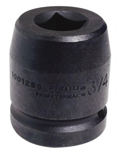 Proto - 1" Drive 80mm Impact Socket - 6 Points, 4" OAL - Exact Tool & Supply