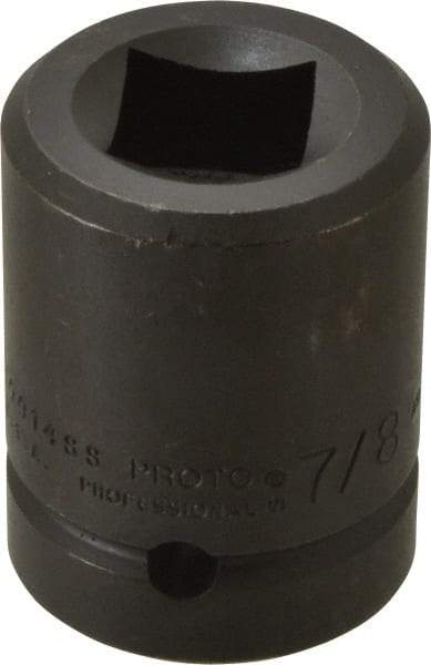 Proto - 1" Drive 7/8" Standard Impact Socket - 4 Points, 2-1/2" OAL - Exact Tool & Supply