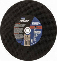 Norton - 14" Aluminum Oxide Cutoff Wheel - 1/8" Thick, 20mm Arbor, 5,400 Max RPM, Use with Angle Grinders - Exact Tool & Supply