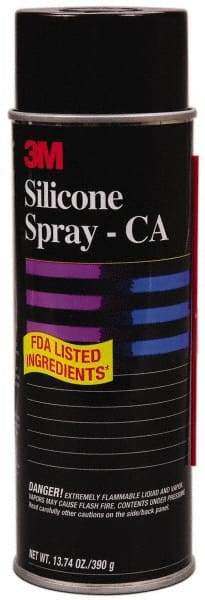 3M - 24 oz Aerosol Silicone Lubricant - Clear, 350°F Max - Exact Tool & Supply