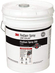3M - 5 Gal Pail Gray Elastomer Joint Sealant - 110°F Max Operating Temp, 24 hr Full Cure Time, Series Spray 200 - Exact Tool & Supply