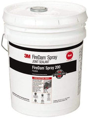 3M - 5 Gal Pail Red Elastomer Joint Sealant - 110°F Max Operating Temp, 24 hr Full Cure Time, Series Spray 200 - Exact Tool & Supply