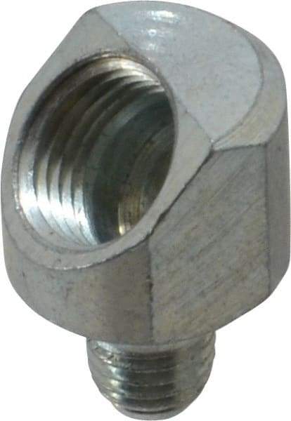 PRO-LUBE - 45° Head Angle, 1/4-28 NPT Steel Grease Fitting Adapter - 1/4" Hex - Exact Tool & Supply