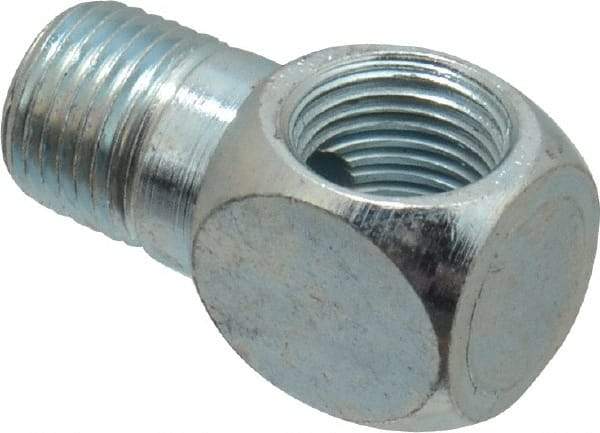 PRO-LUBE - 90° Head Angle, 1/8-27 NPT Steel Grease Fitting Adapter - 1/2" Hex - Exact Tool & Supply
