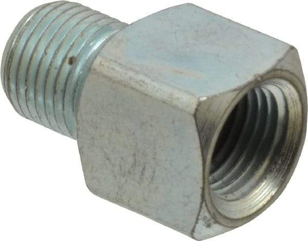 PRO-LUBE - Straight Head Angle, 1/8-27 NPT Steel Grease Fitting Adapter - 1/2" Hex - Exact Tool & Supply