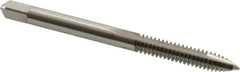 Hertel - #10-24 UNC, 2 Flute, Bright Finish, High Speed Steel Spiral Point Tap - Plug Chamfer, Right Hand Thread, 2-3/8" OAL, 7/8" Thread Length, 0.194" Shank Diam - Exact Tool & Supply