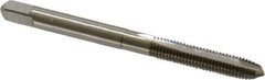 Hertel - #10-32 UNF, 2 Flute, Bright Finish, High Speed Steel Spiral Point Tap - Plug Chamfer, Right Hand Thread, 2-3/8" OAL, 7/8" Thread Length, 0.194" Shank Diam - Exact Tool & Supply