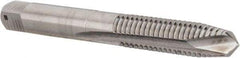 Hertel - 5/16-18 UNC, 2 Flute, Bright Finish, High Speed Steel Spiral Point Tap - Plug Chamfer, Right Hand Thread, 2-23/32" OAL, 1-1/8" Thread Length, 0.318" Shank Diam - Exact Tool & Supply