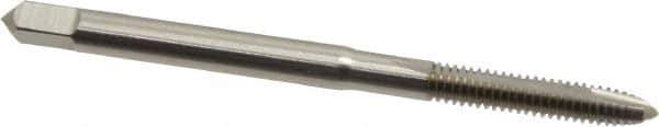Hertel - #5-40 UNC, 2 Flute, Bright Finish, High Speed Steel Spiral Point Tap - Plug Chamfer, Right Hand Thread, 1-15/16" OAL, 5/8" Thread Length - Exact Tool & Supply