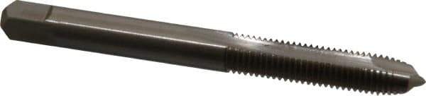 Hertel - 1/4-28 UNF, 2 Flute, Bright Finish, High Speed Steel Spiral Point Tap - Plug Chamfer, Right Hand Thread, 2-1/2" OAL, 1" Thread Length - Exact Tool & Supply